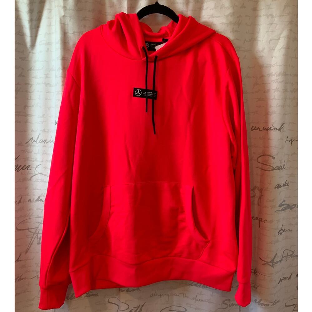Mercedes NWT AMG F1 Team Neon Pink Party Hoodie XL 44 Lewis Hamilton Pullover